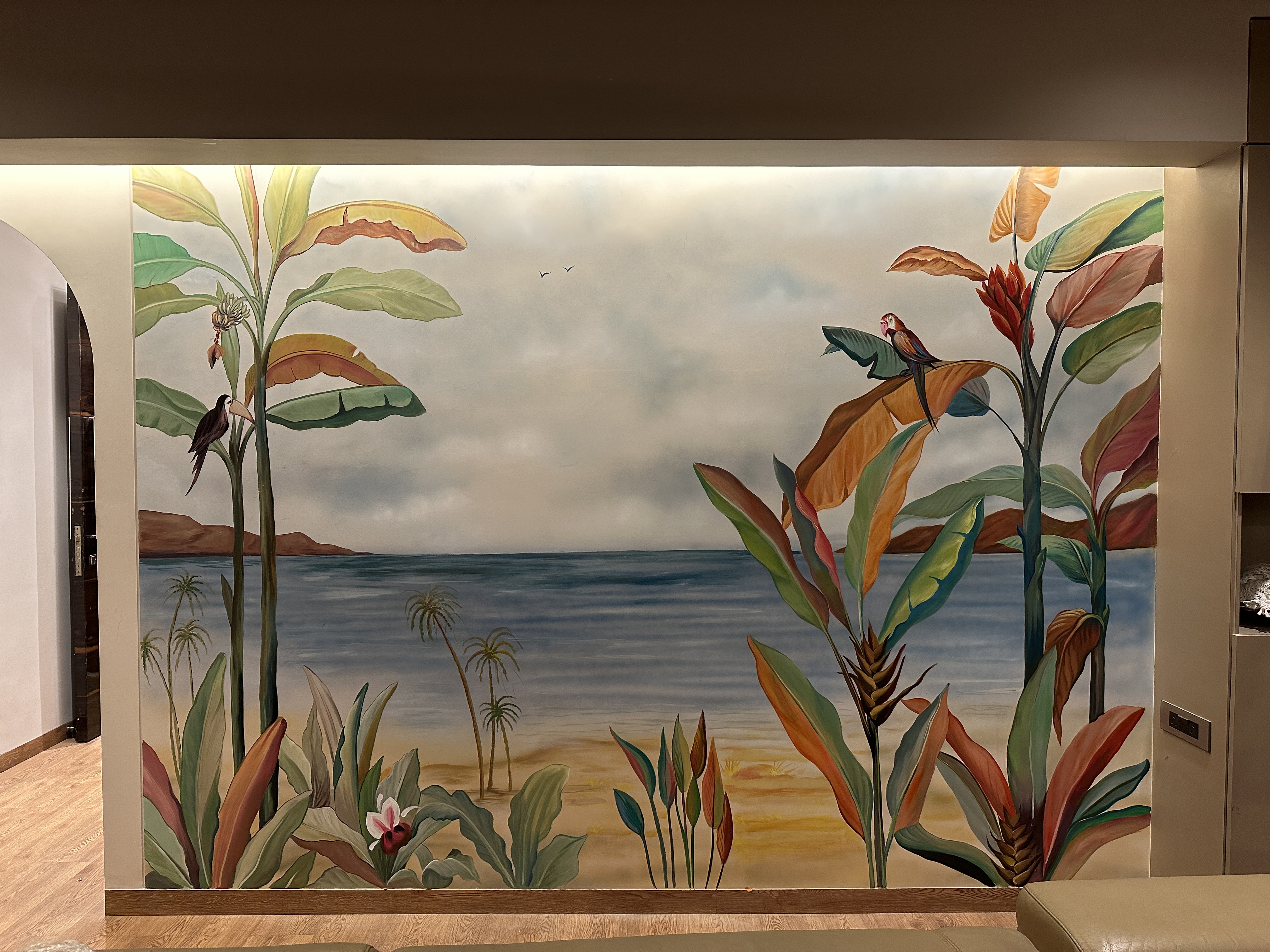 Modern Living Room Mural